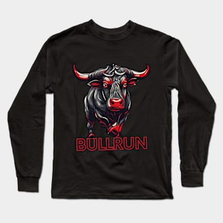 Bullrun Bitcoin cryptocurrency banking system Long Sleeve T-Shirt